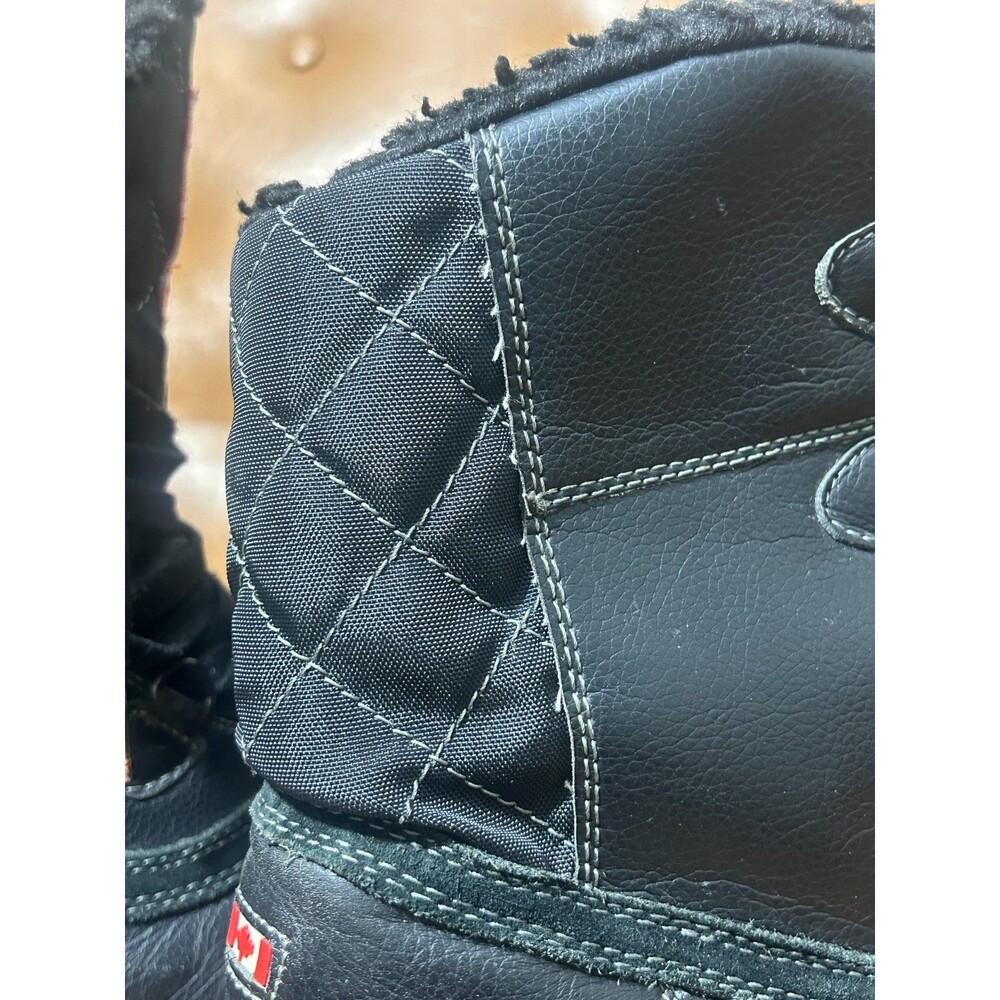 Pajar Canada Snow Boots Mens US 11-11.5 Black Leather Moose Grip Low Waterproof‎ - Picture 12 of 16